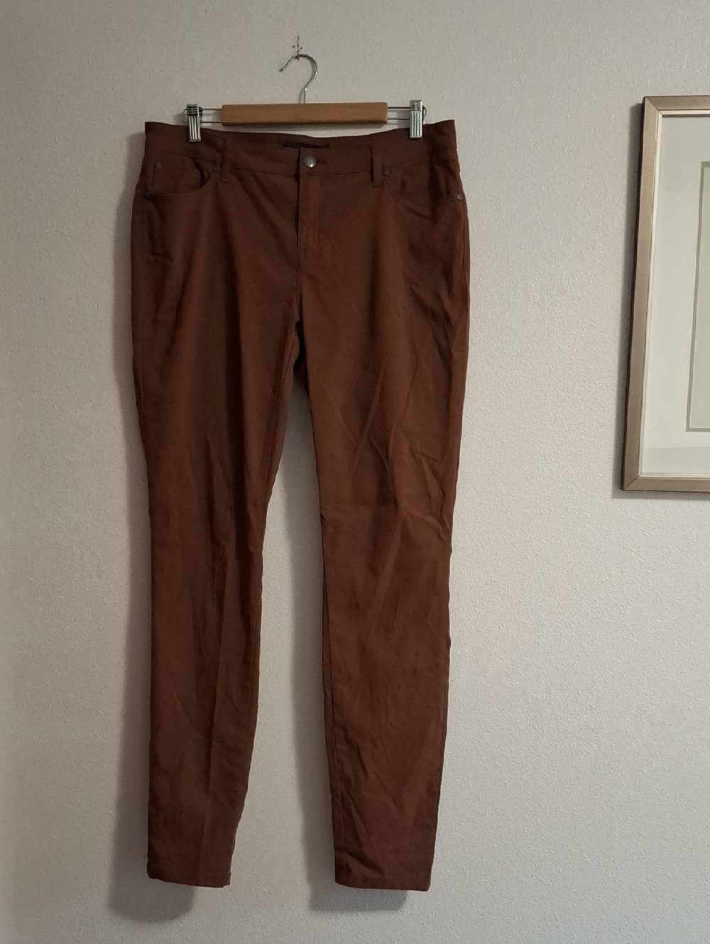 Prana Women's Brown Slim Pants Size 14 Hiking Outdoor
